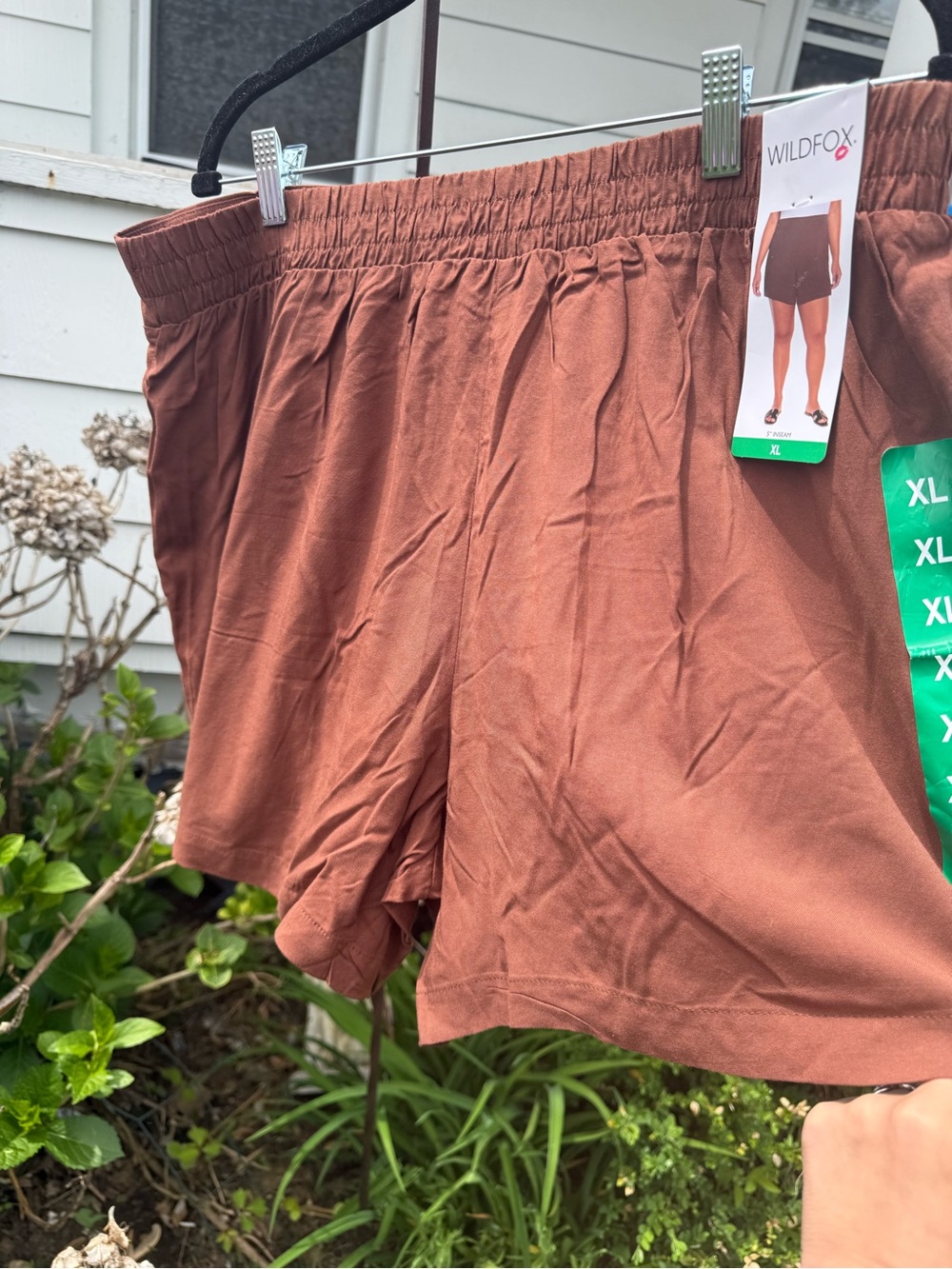 Wildfox Women's Rust Brown Elastic Waist Shorts